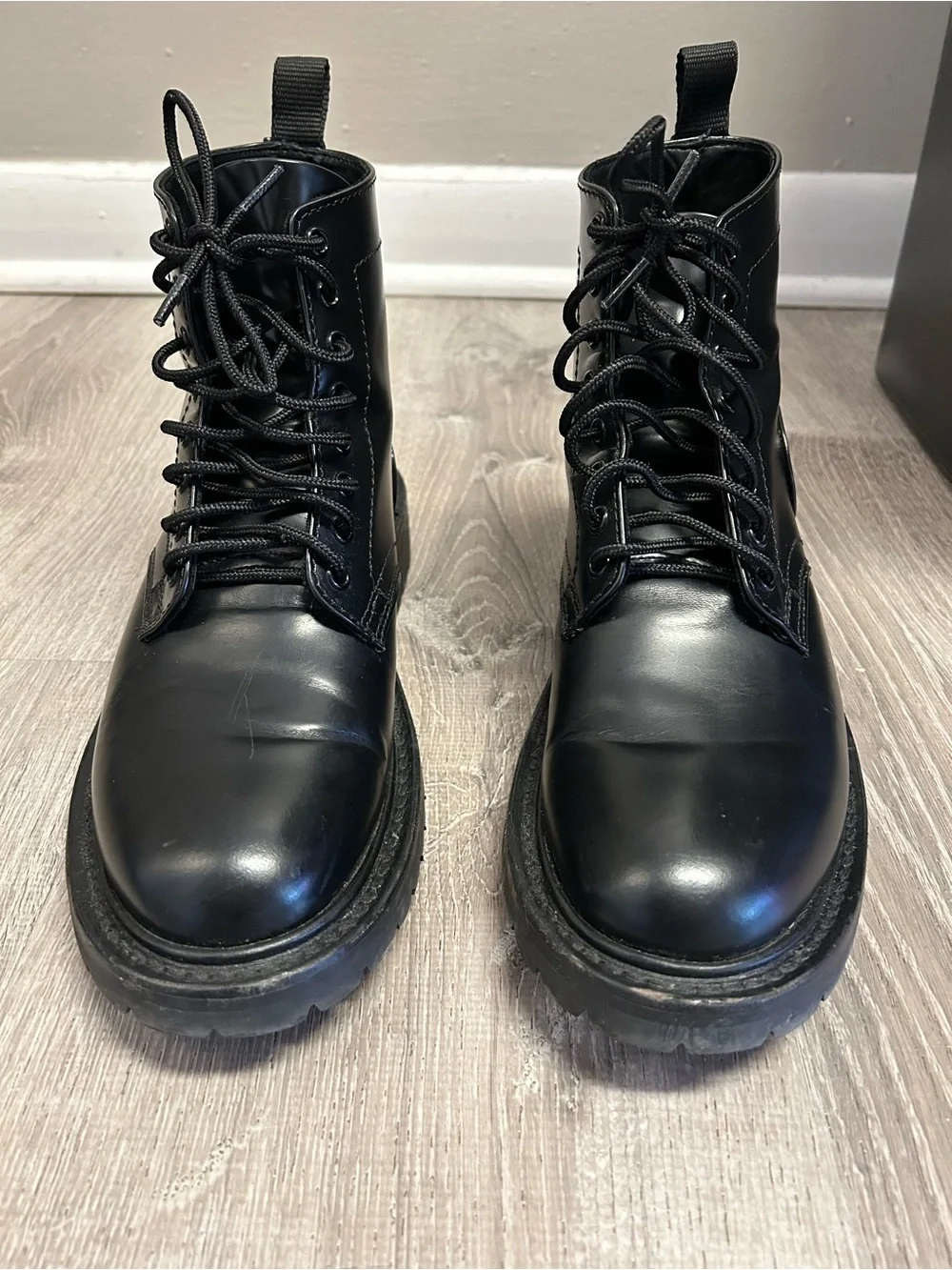 Thursday Boots Men’s Black Lace-Up Derby Shoes Boots